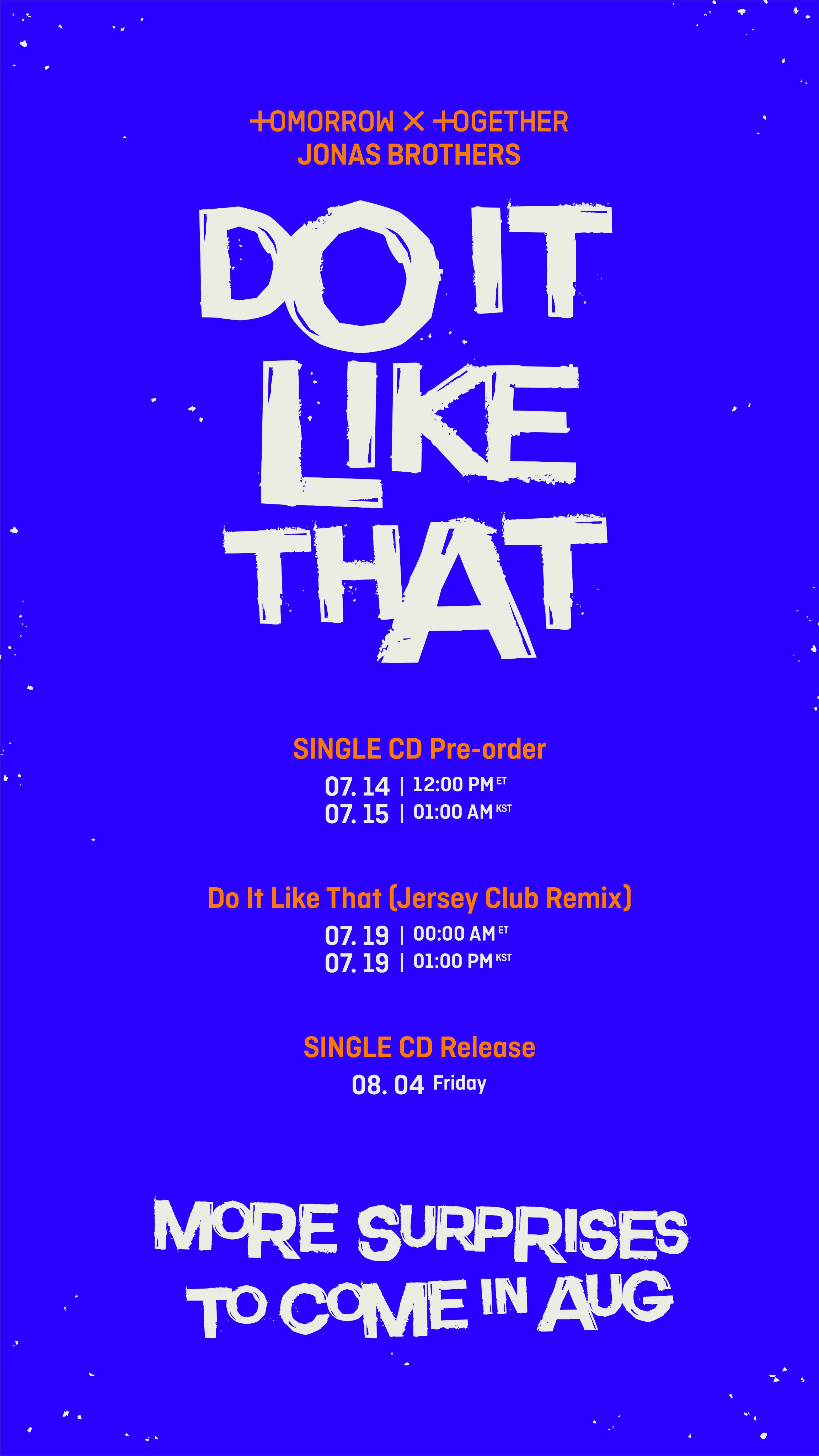 [정보/소식] 투바투 & Jonas Brothers - 'Do It Like That' 프로모션 스케줄러 | 인스티즈