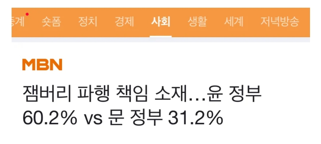 [정보/소식] 잼버리 파행 책임 소재 윤 정부 60.2% vs 문 정부 31.2% | 인스티즈