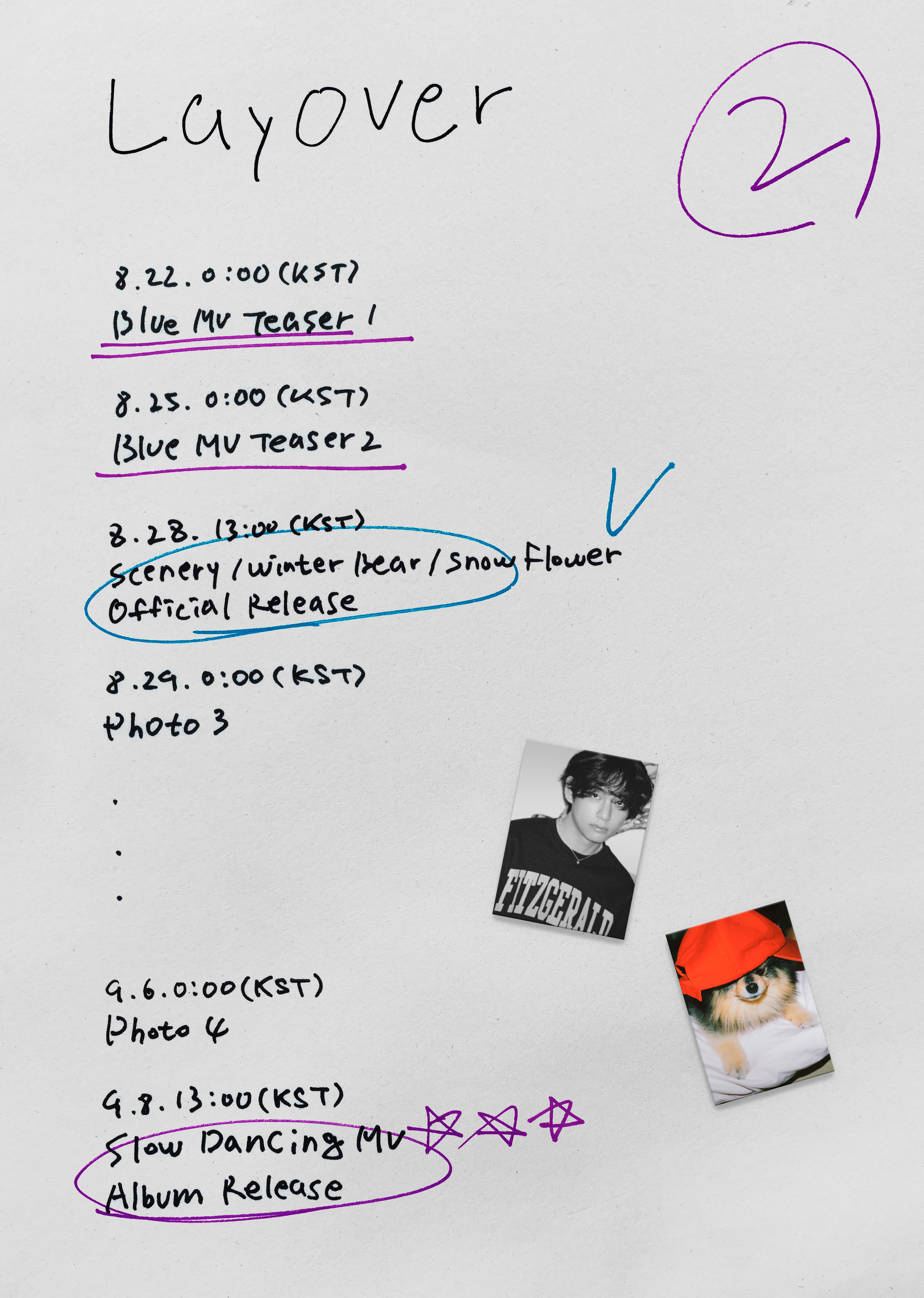 [정보/소식] 뷔 'Layover' Promotion Schedule | 인스티즈
