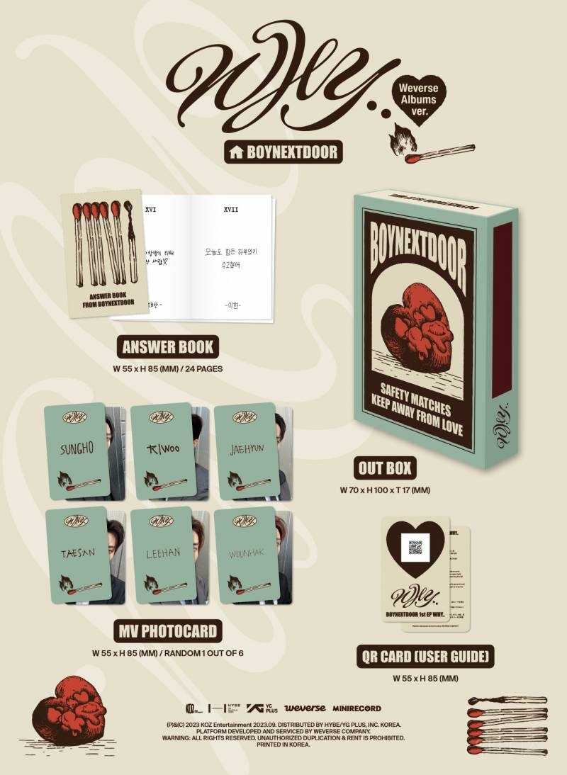 BOYNEXTDOOR 1st EP [WHY..] (Weverse Albums ver.) 예약 판매 | 인스티즈