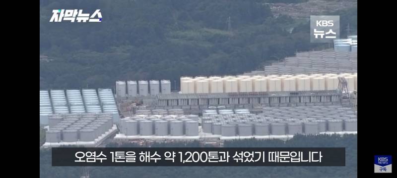 방류 직전 공개했던 것과 너무도 차이가 큰 현재 농도 | 인스티즈