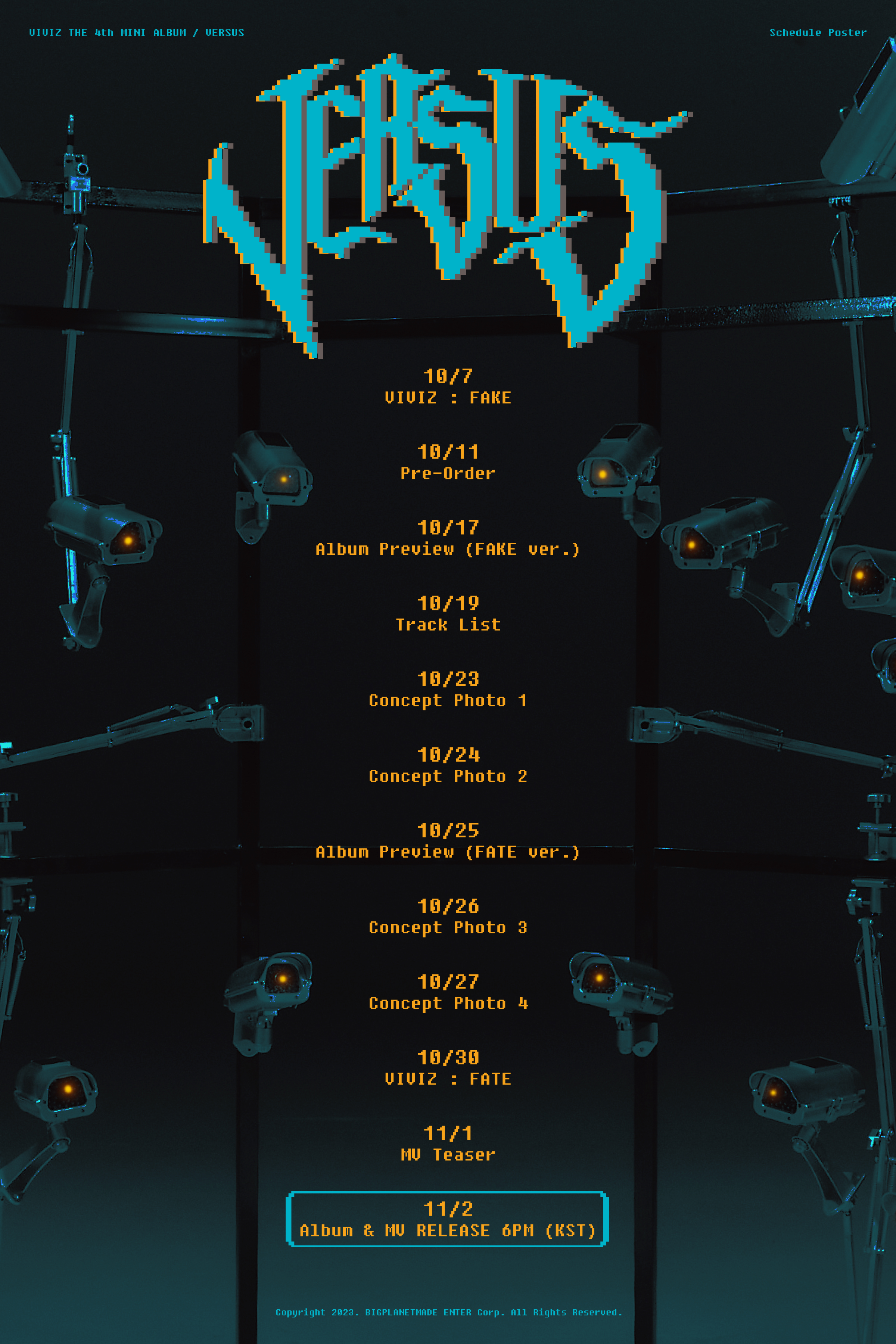[정보/소식] VIVIZ(비비지) The 4th Mini Album 'VERSUS' Schedule Poster | 인스티즈
