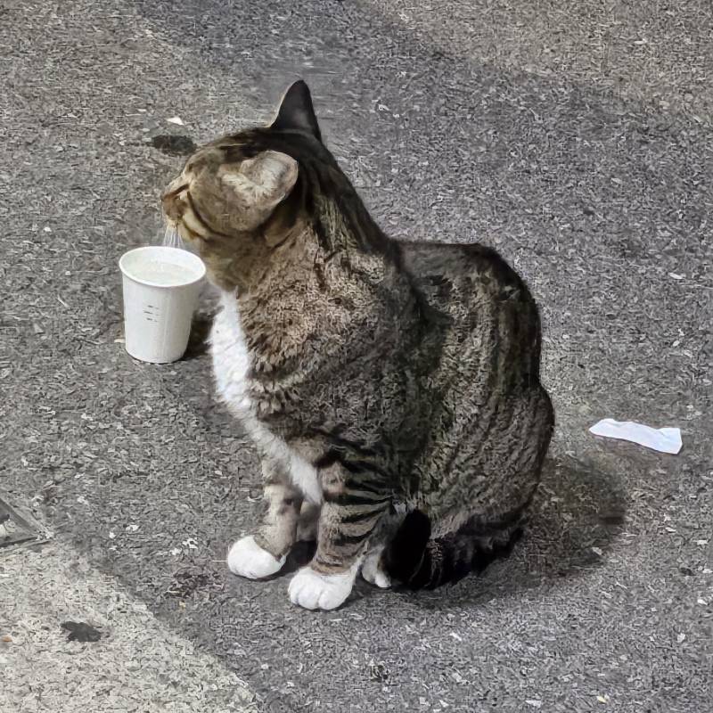 [잡담] 길고양이 물 사줬는데 안먹네!! | 인스티즈