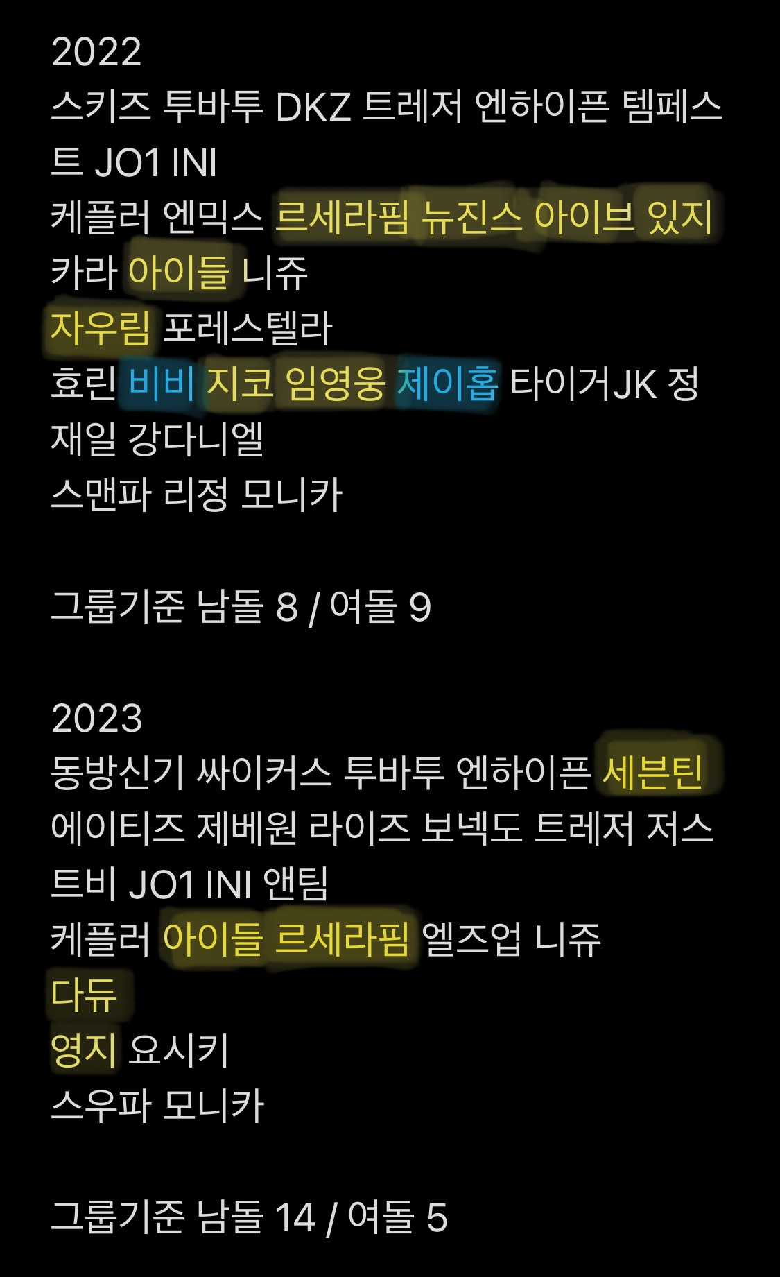 [정보/소식] 역대급으로 약하다는 말 나오는 2023 MAMA 라인업 | 인스티즈