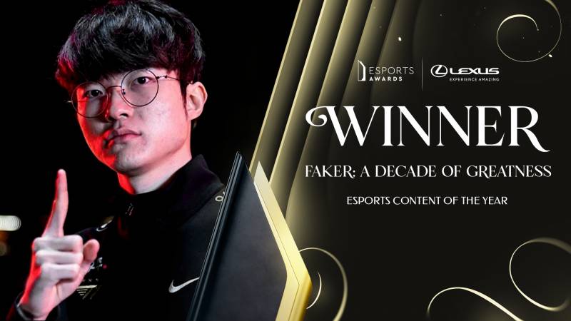 [정보/소식] Esports Awards - Esports Contents of the Year: "Faker: A decade of greatness" | 인스티즈