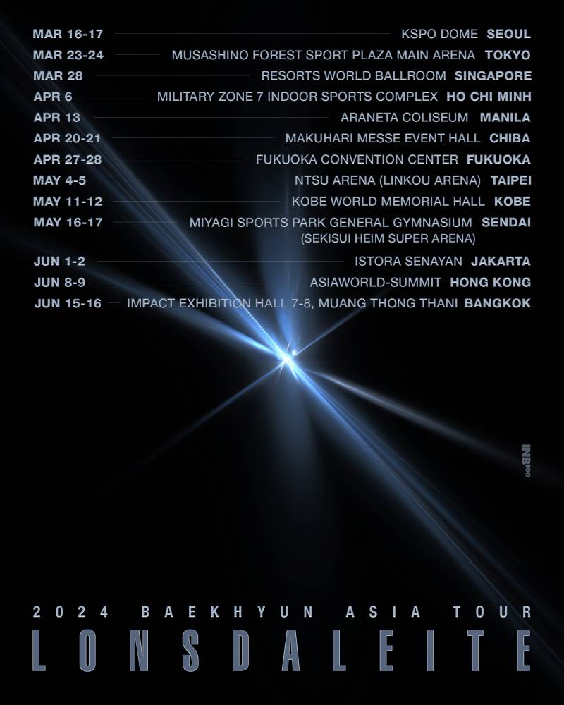 5일(일), 🐶백현 💖[대만] 콘서트 &lt;Lonsdaleite&gt; 아시아 투어💖 | 인스티즈