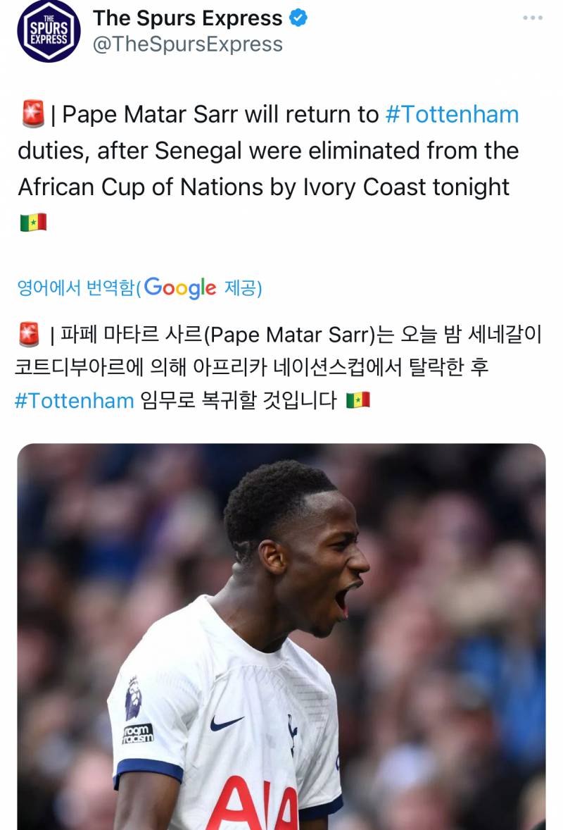 [잡담] 사르(세네갈) 탈락했대 -네이션스컵 | 인스티즈