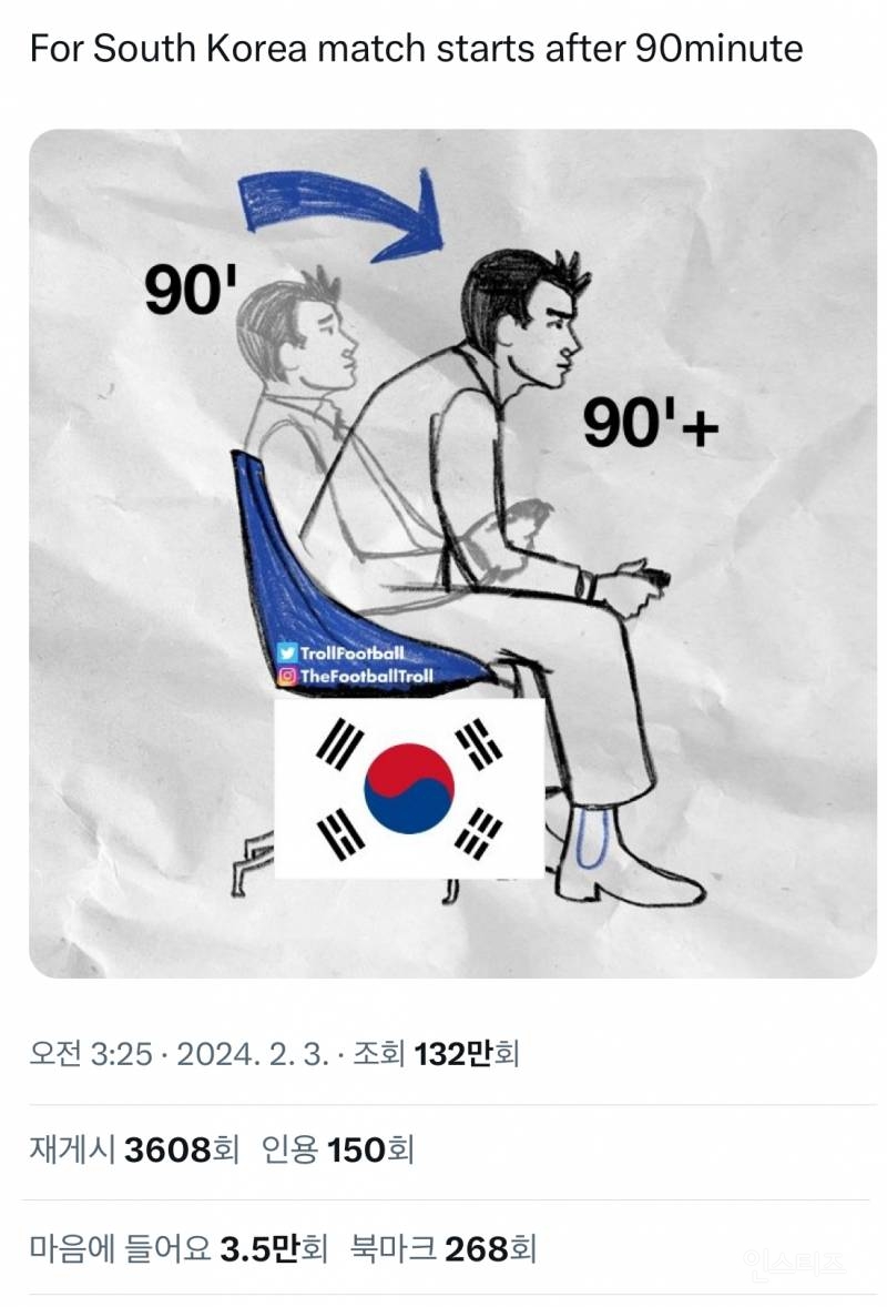 해외에서 밈이 되어버린 한국의 벼락치기 축구 | 인스티즈