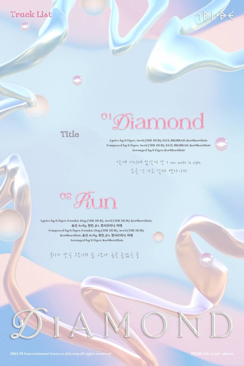 트라이비 TRI.BE 4th Single Album [Diamond] Track List & Lyrics Teaser | 인스티즈