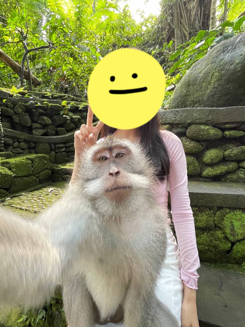 [잡담] 나 발리에서 원숭이랑 셀카 찍은거 볼사람 | 인스티즈