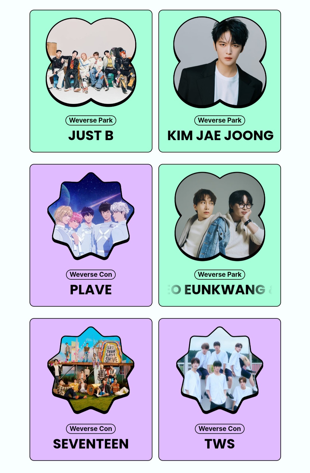 [Información/Noticias] Cartelera de la Weversecon por fecha | Instiz