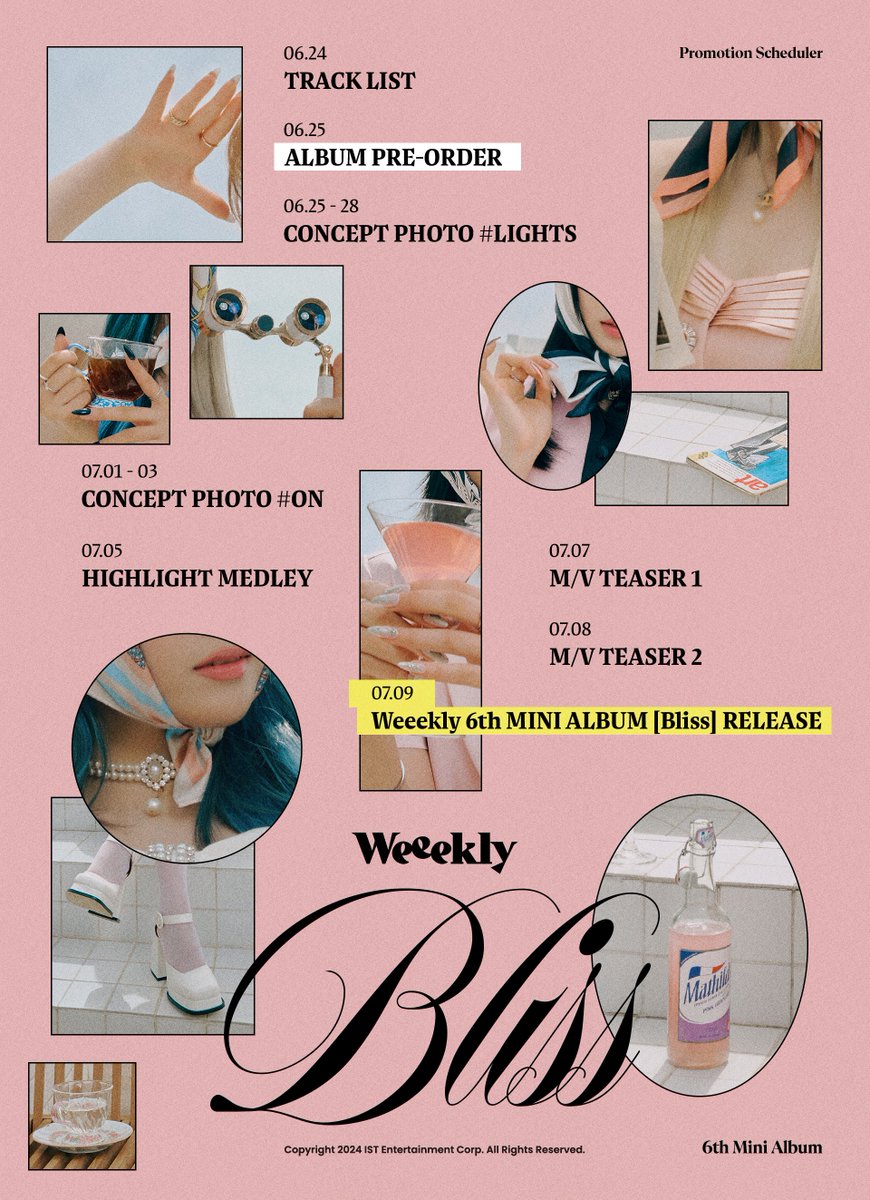 [정보/소식] 위클리 6th Mini Album [Bliss] Promotion Scheduler | 인스티즈