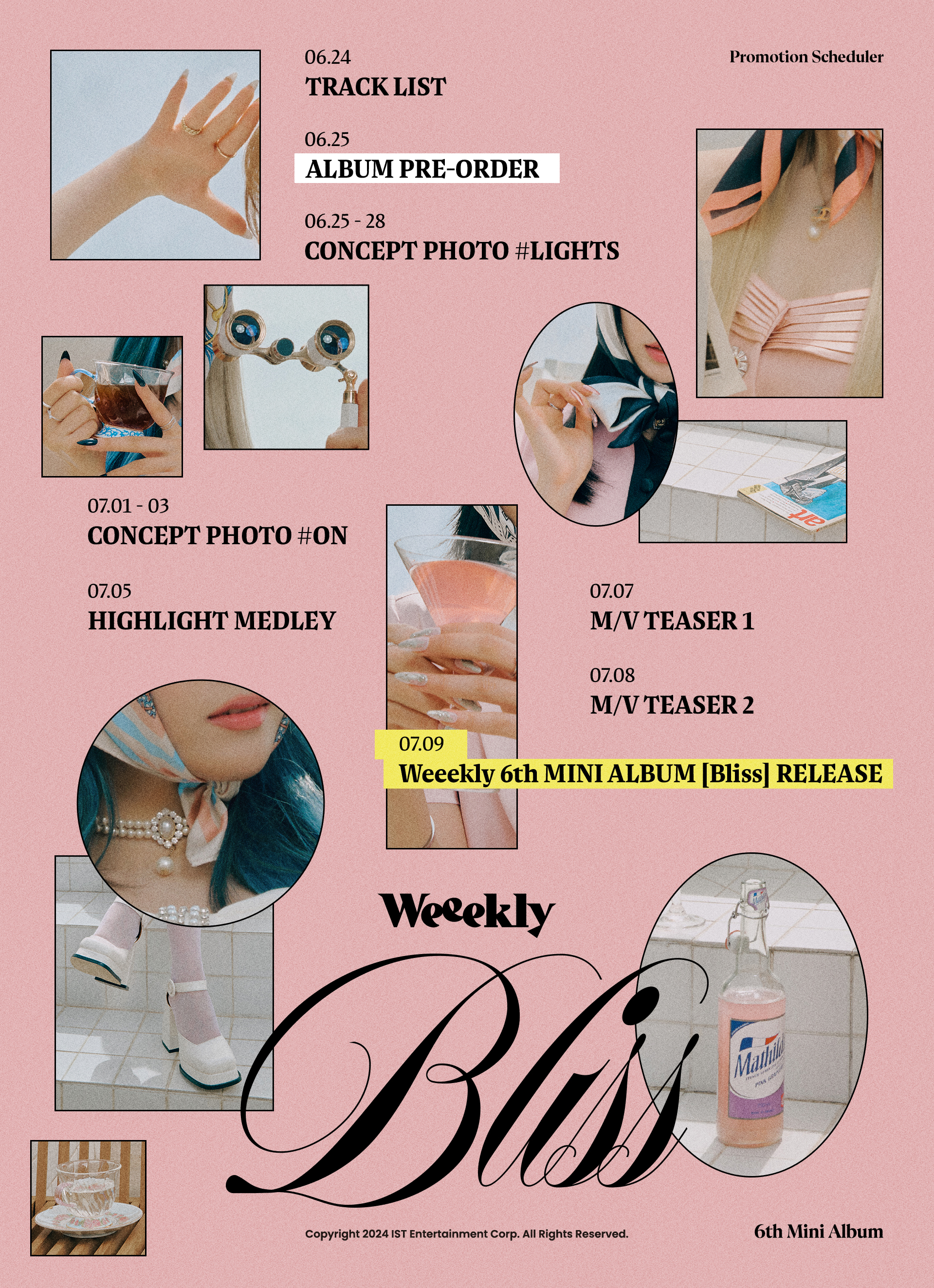 [정보/소식] 위클리 Weeekly 6th Mini Album [Bliss] Promotion Scheduler | 인스티즈