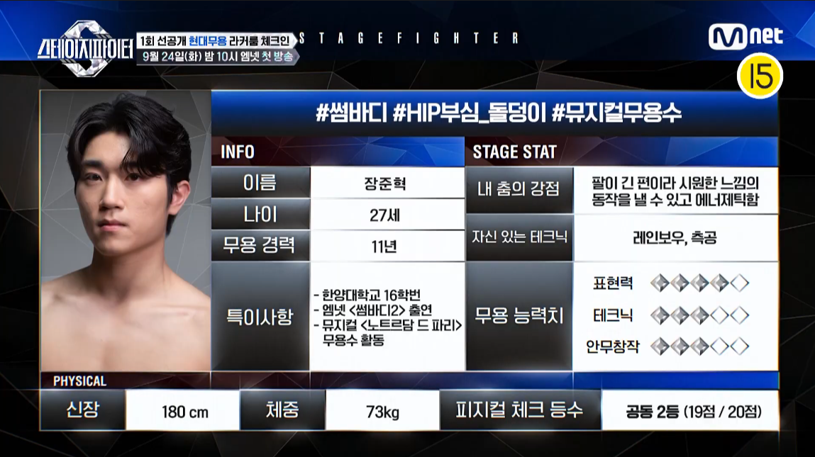 엠넷 서바이벌 스테파 현대무용 비주얼멤 (주관주의) | 인스티즈
