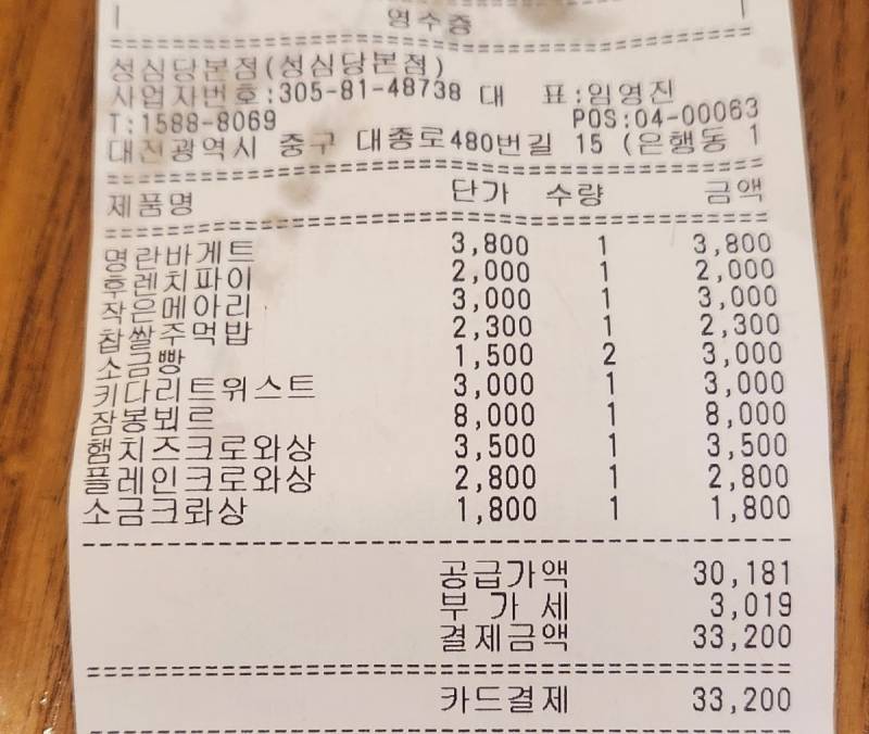 파리바게트 25900원 vs 성심당 33000원 | 인스티즈