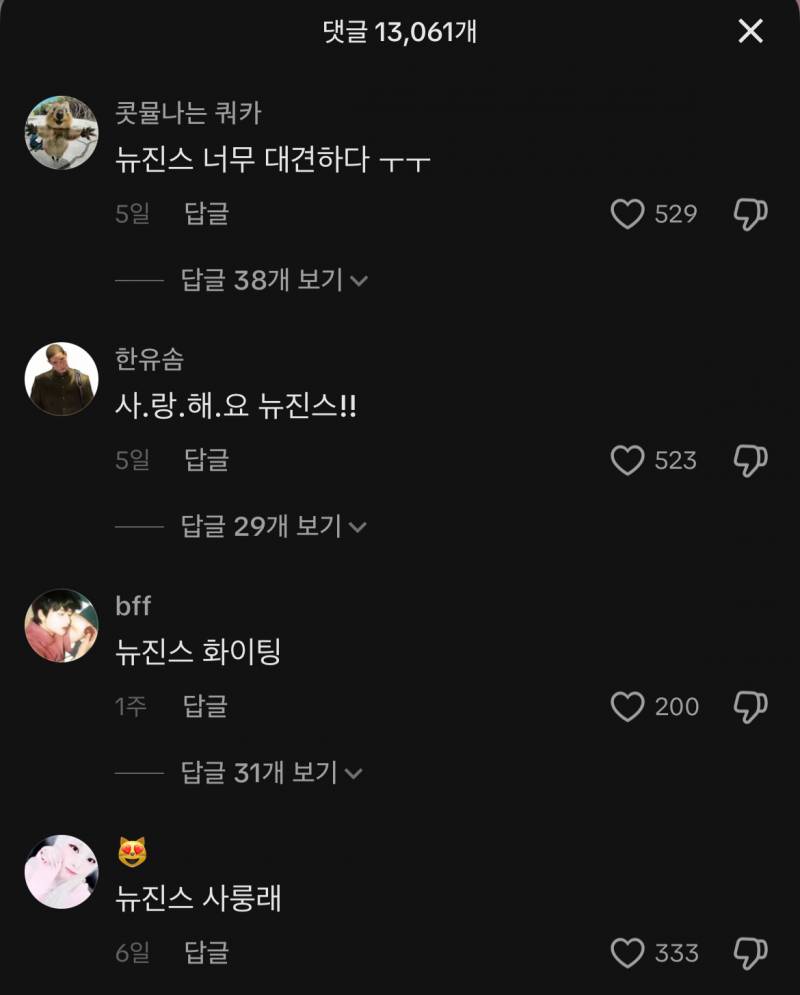 현재 난리났다는 르세라핌 틱톡 댓글창 상황.jpg | 인스티즈