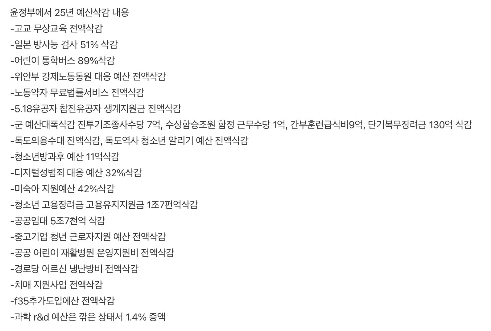 [잡담] 윤석열 민주당이 삭감한 예산 비교 다시 보고 가셈 | 인스티즈