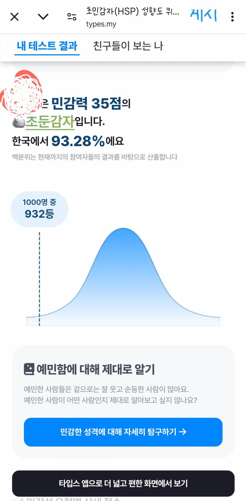 [잡담] HSP테스트 다들 해봤오? | 인스티즈