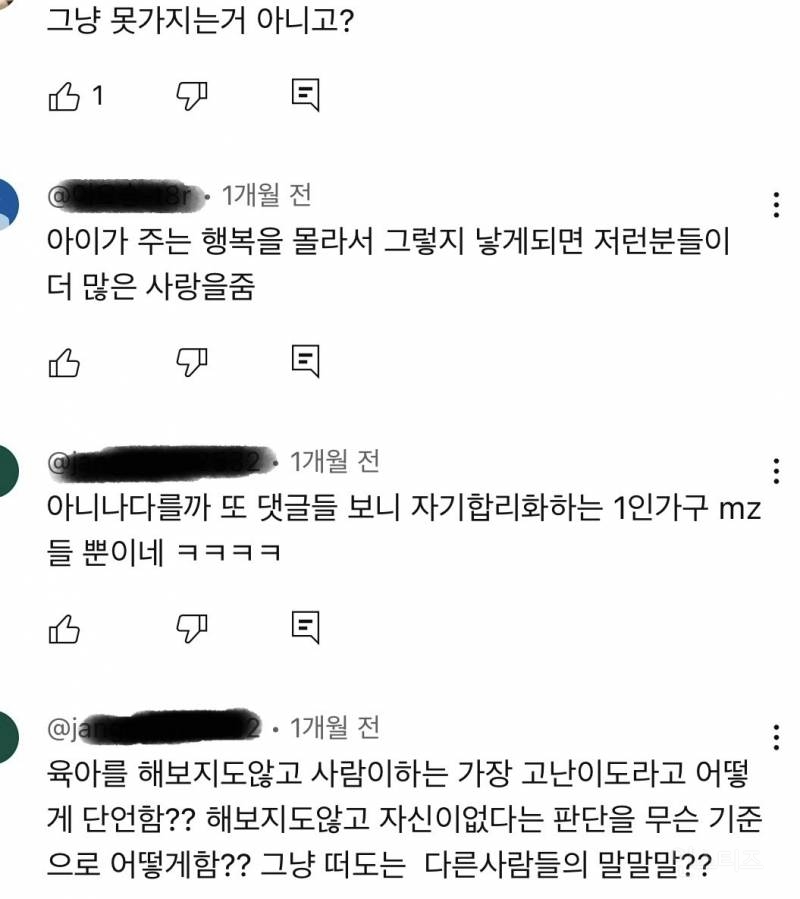 자연스럽게 딩크가 됐다는 김이나 영상에 달린 댓글들 | 인스티즈