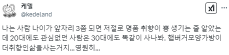 나는 사람 나이가 앞자리 3쯤 되면 저절로 명품 취향이 생기는 줄 알았는데.twt | 인스티즈