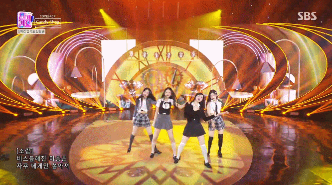 오늘 음악방송 도중 구두 날아간 걸그룹 멤버.gif | 인스티즈