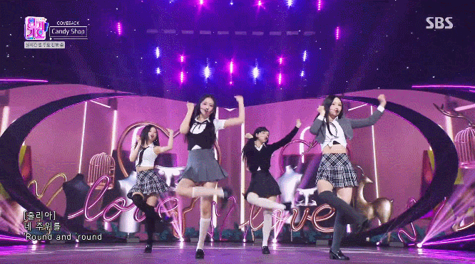 오늘 음악방송 도중 구두 날아간 걸그룹 멤버.gif | 인스티즈