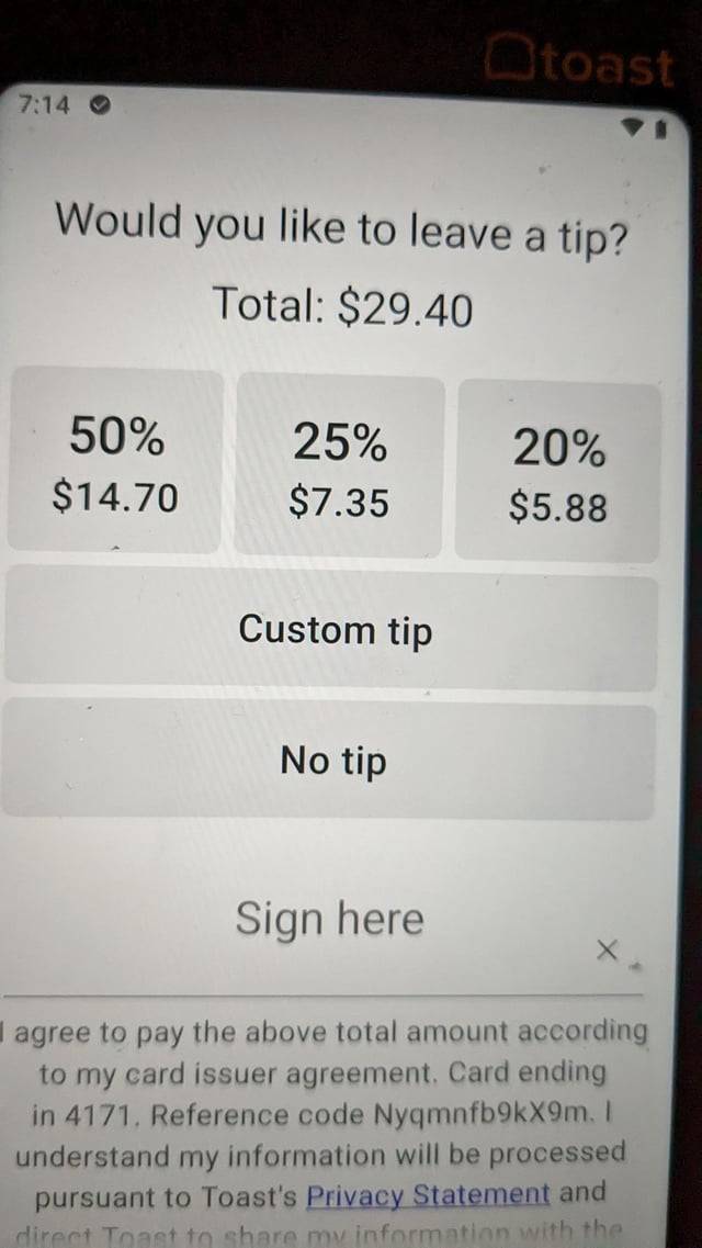 갈 데까지 갔다는 미국 팁 시세.JPG | 인스티즈
