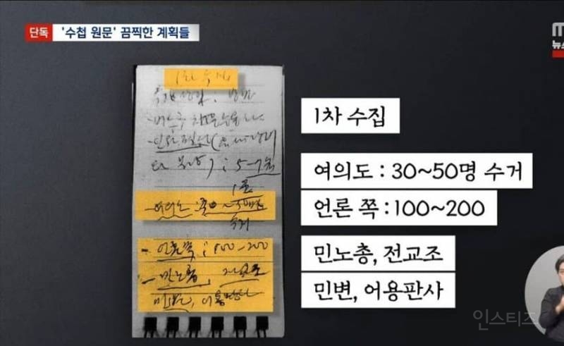 언론에서 공개한 노상원 수첩 원문 .jpg | 인스티즈