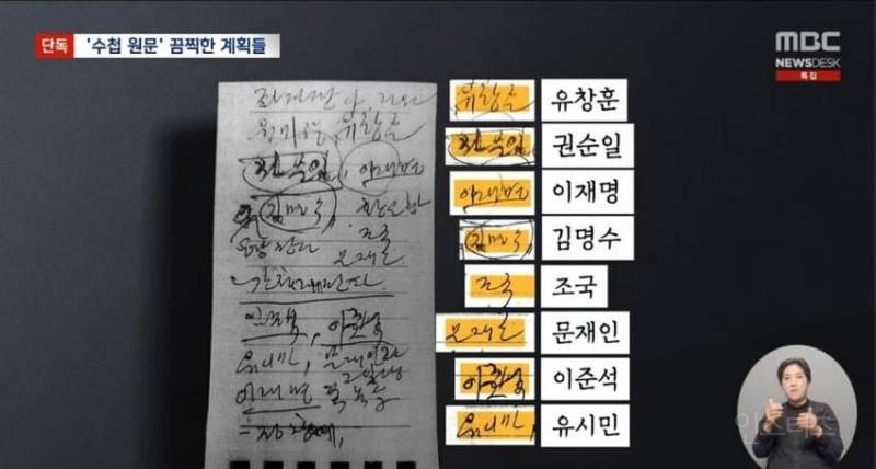 언론에서 공개한 노상원 수첩 원문 .jpg | 인스티즈