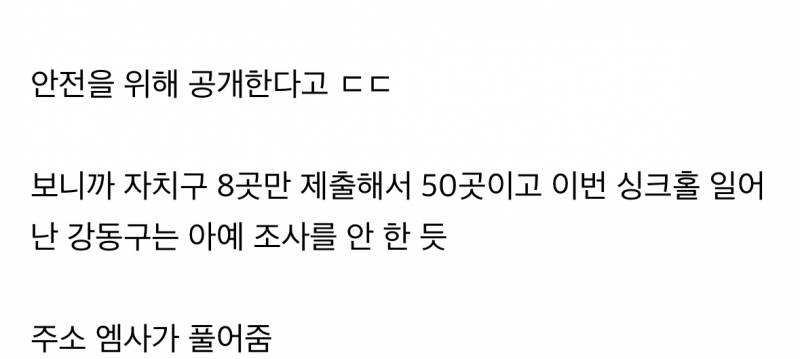 [단독] 서울시가 숨긴 싱크홀 위험지역 50곳 공개 | 인스티즈