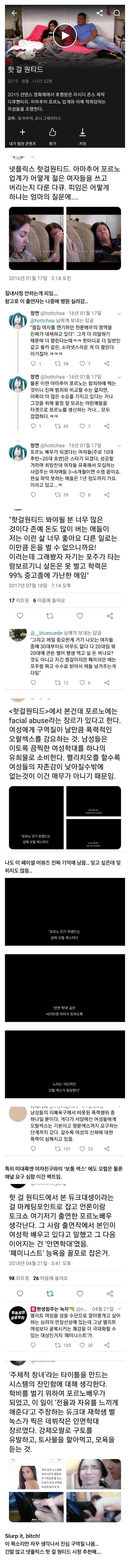  포르노 업계와 착취당하는 여성들 : 핫 걸 원티드