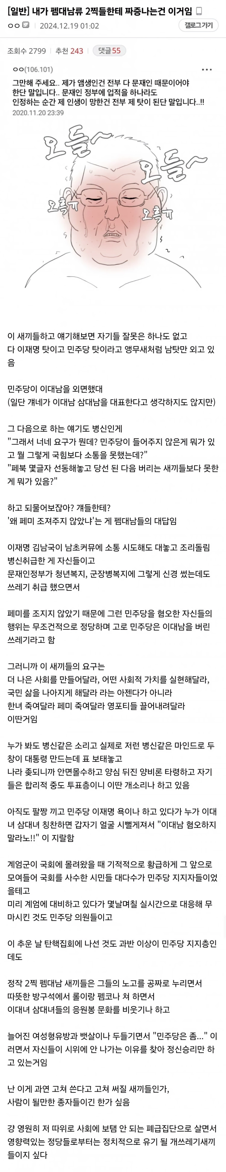  내가 펨대 남류 ²찍들한테 짜증나는건 이거임.....jpg