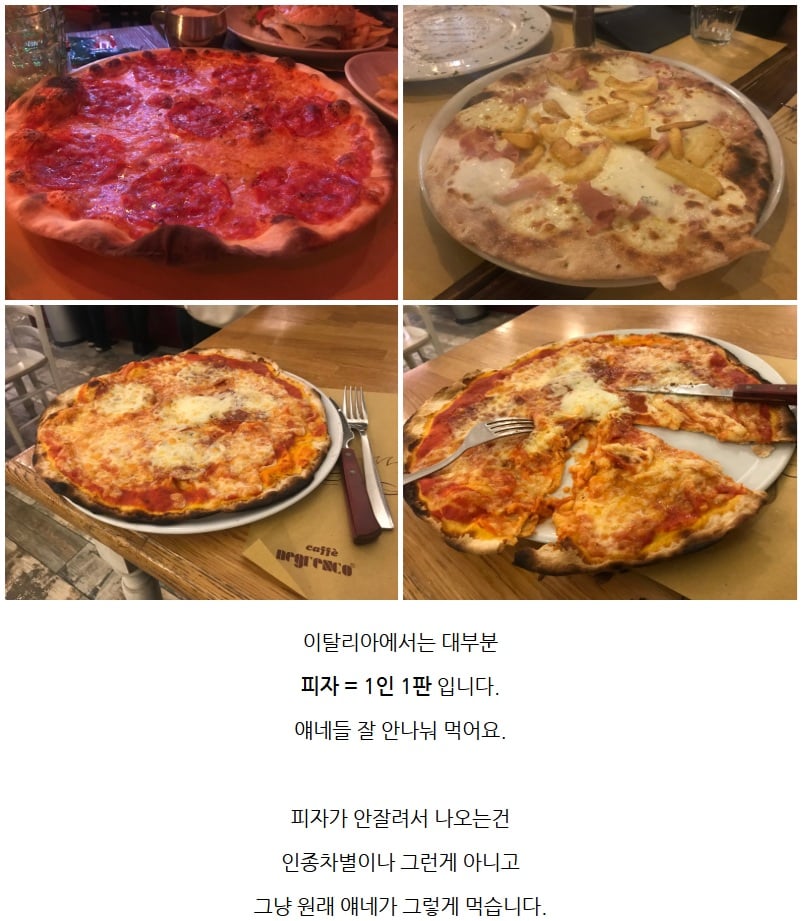 충격적이라는 이탈리아 피자 문화 | 인스티즈