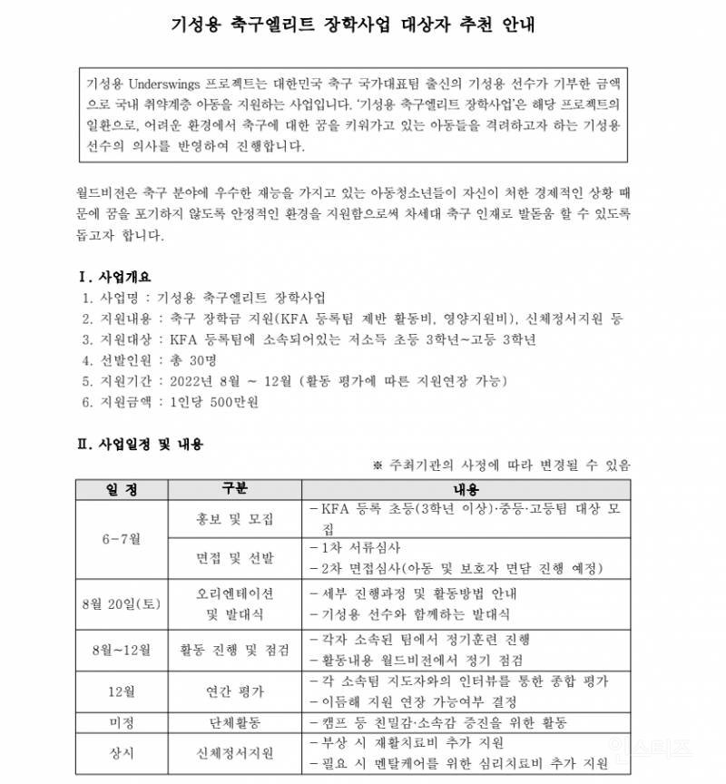 본인이 후원한 선수와 한 팀에서 뛰게 된 기성용 | 인스티즈