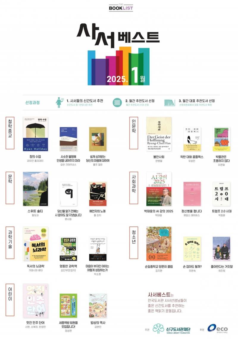 📚 전국 100인의 사서가 선정한 2025년 1~7월 사서베스트 추천도서 📚 | 인스티즈