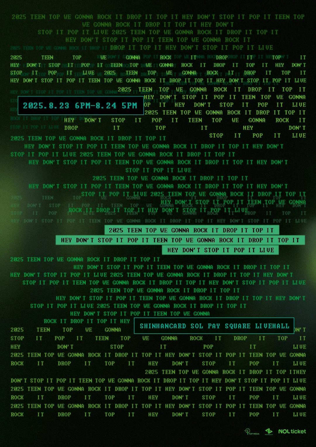 2025 TEEN TOP WE GONNA ROCK IT DROP IT TOP IT HEY DON'T STOP IT POP IT TEEN TOP WE GONNA ROCK IT DROP IT TOP IT HEY DON'T STOP IT POP IT LIVE | 인스티즈