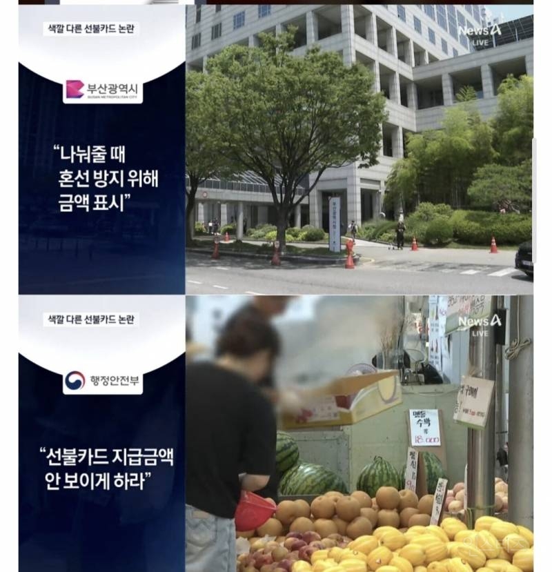 민생지원금 선불카드 색깔 논란 | 인스티즈