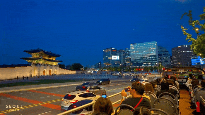 관광객들 눈 돌아가는 서울의 밤 시티 투어 버스...gif | 인스티즈