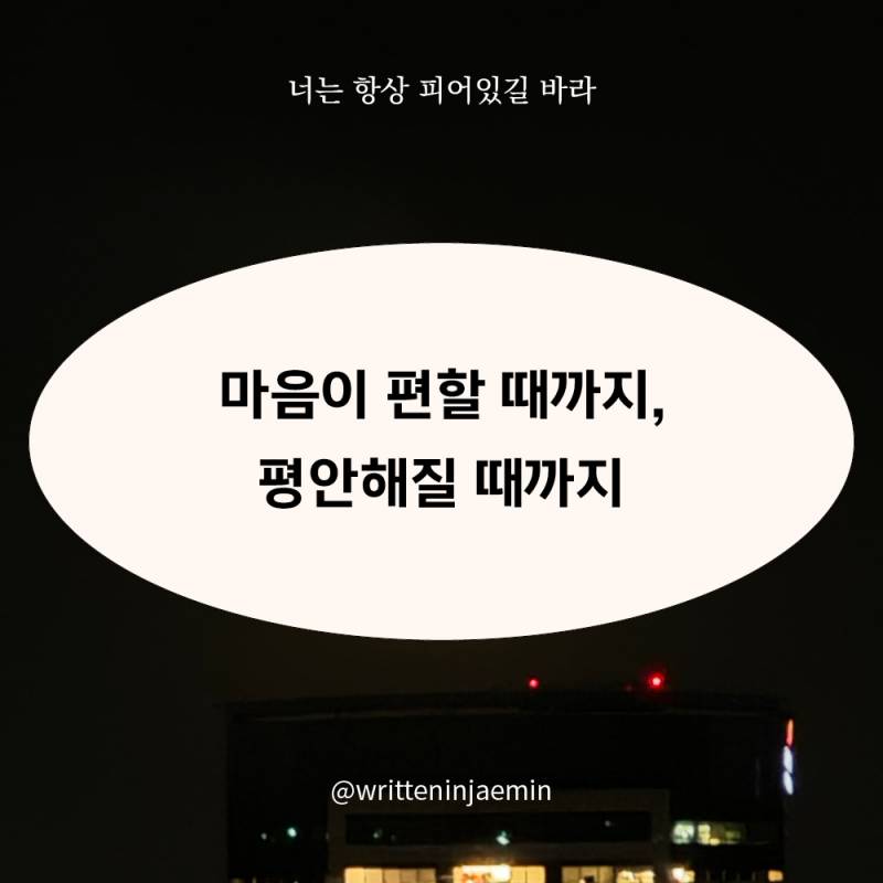 [피어있길바라] 마음이 편할 때까지, 평안해질 때까지 | 인스티즈