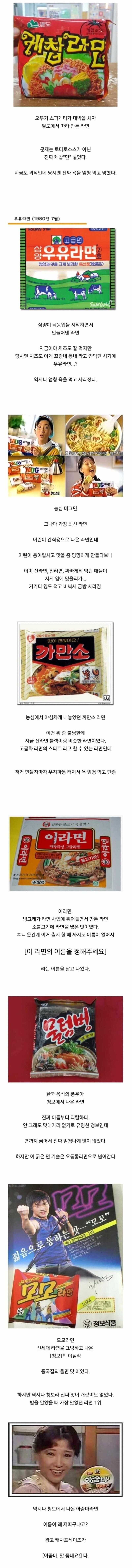 라면업계에서 사라진 라면들.jpg | 인스티즈