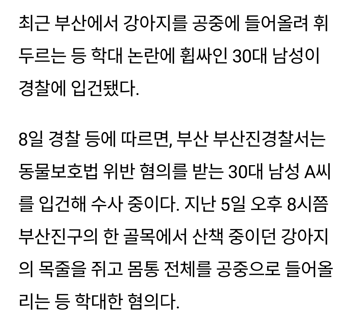 강아지 목줄 잡고 공중에서 휘둘러 난리났던 강아지 학대 사건 비하인드 | 인스티즈