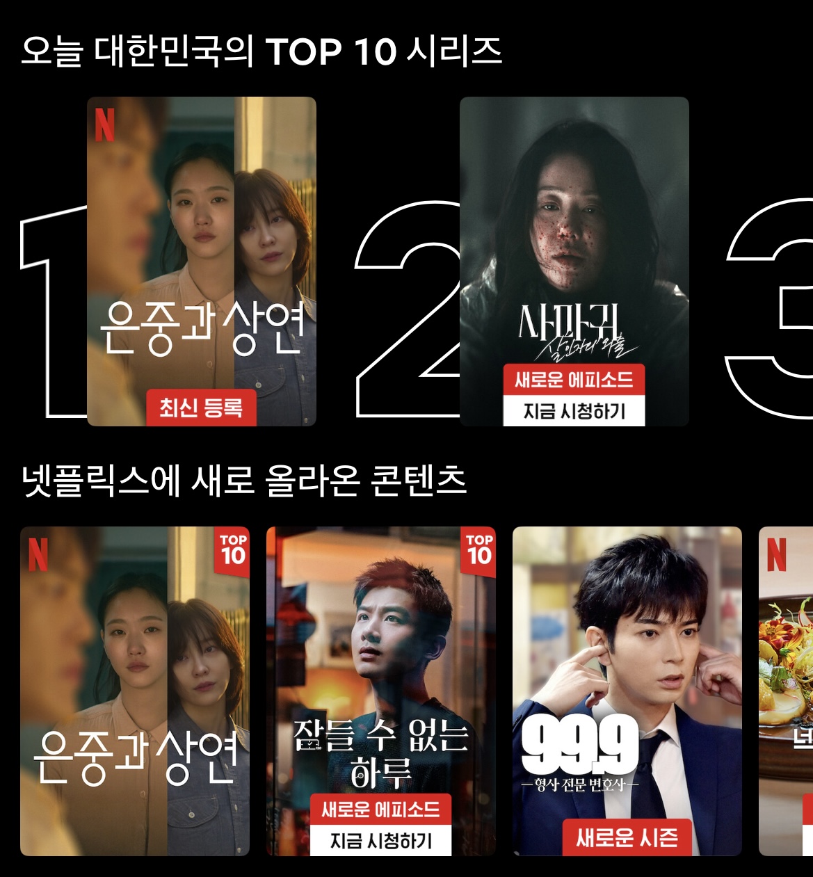 [잡담] 은중과 상연 넷플 1위다 | 인스티즈