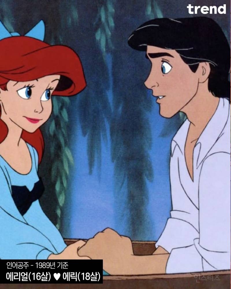 디즈니 커플들 나이차이 모음 | 인스티즈