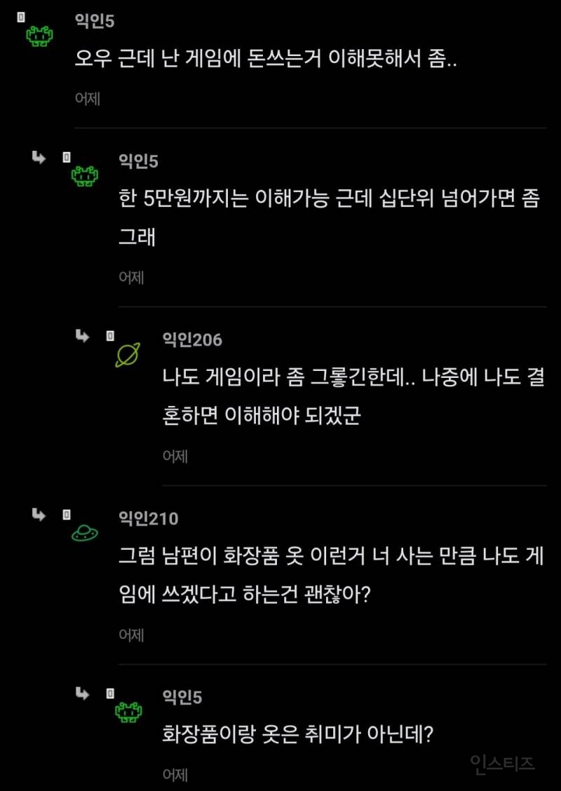 남편 취미 통제 하려는 와이프 논란 | 인스티즈