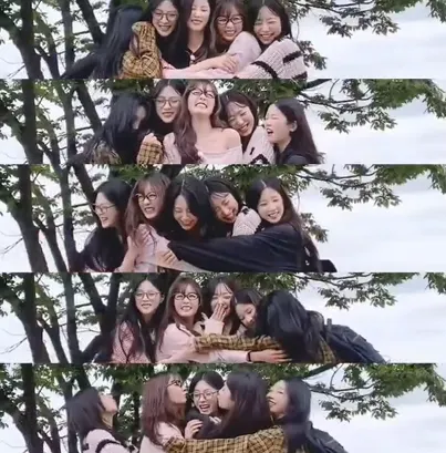 막내한테 단체로 뽀뽀하는 14년차 여돌 | 인스티즈