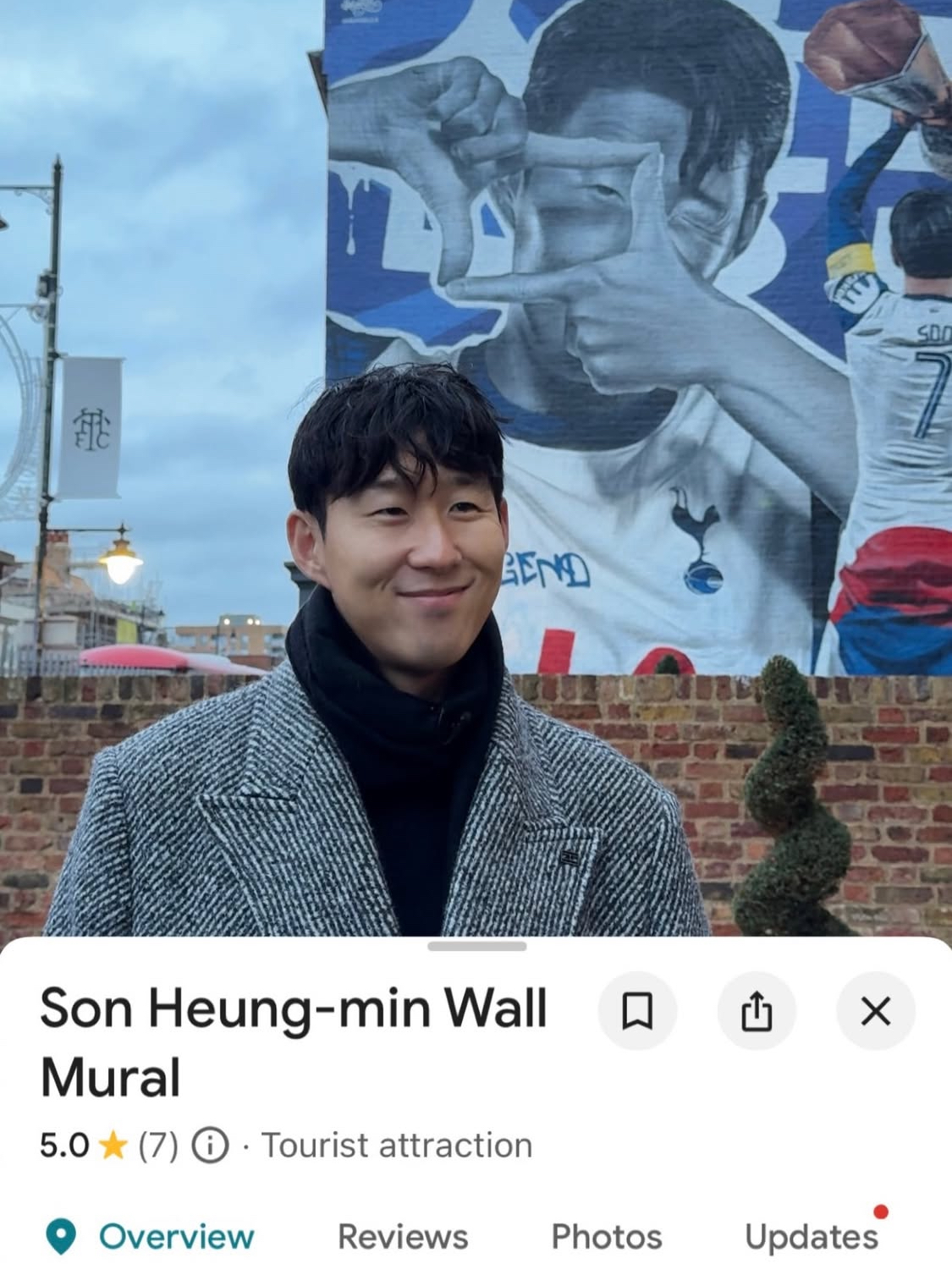 [잡담] 구글 맵에 손흥민 벽화 등록됨 | 인스티즈