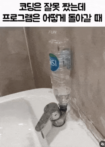 코딩은 잘못 짰는데 프로그램은 어떻게 돌아감.gif | 인스티즈