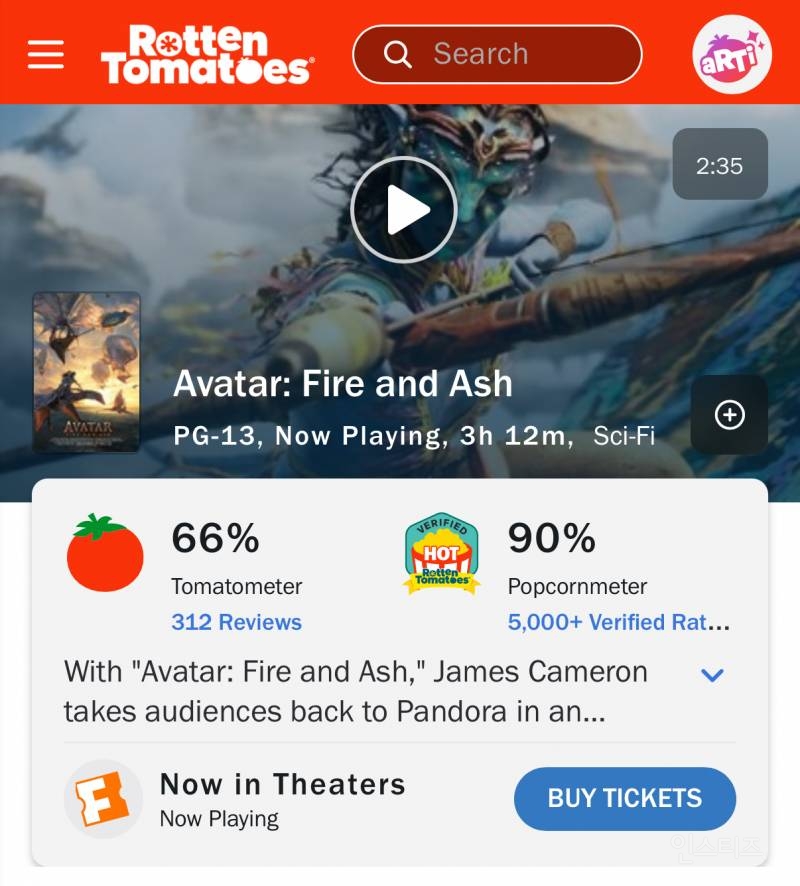 최근 개봉한 기대작 속편영화들 로튼토마토 평점.jpg | 인스티즈