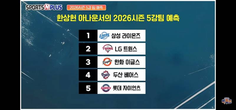 [잡담] 스포츠N플러스 라방중, 류선규 단장, 정세영 기자가 예측하는 2026 5강팀 | 인스티즈