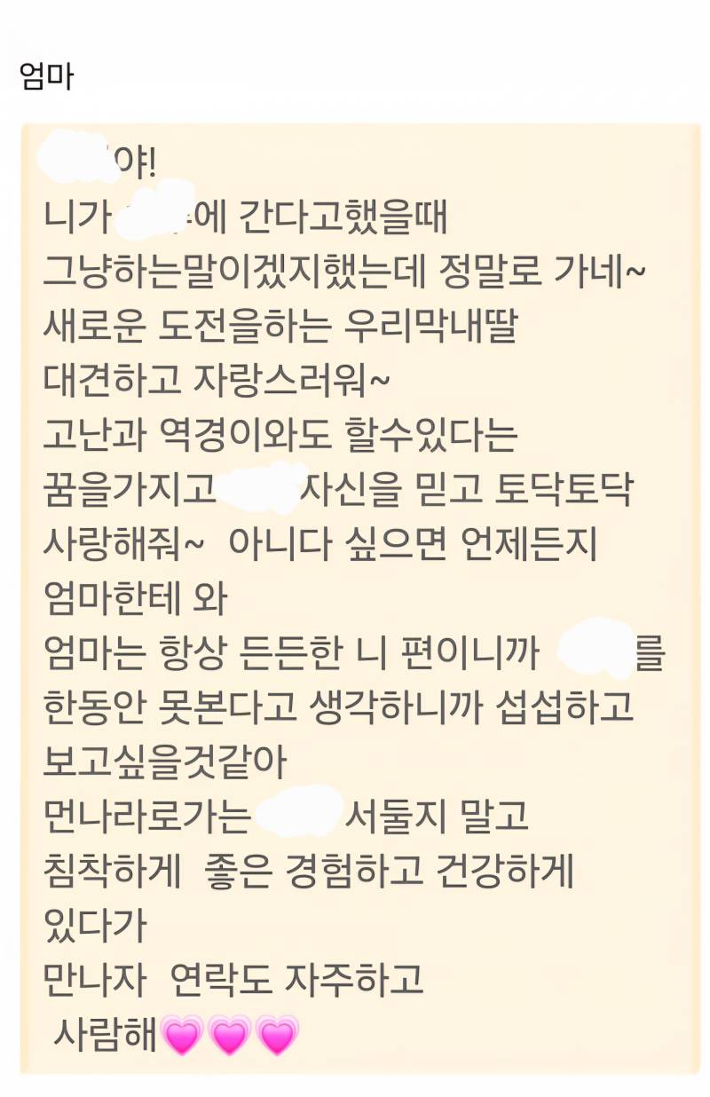 [잡담] 워홀가는데 엄마 카톡 보고 펑펑 울었다 | 인스티즈
